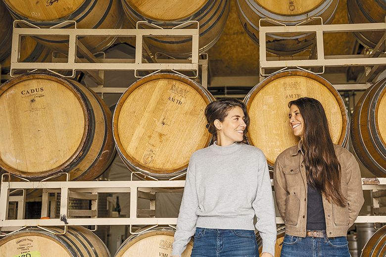 Melaney Schmidt (left) and Malia Myers, co-founders of Landmass Wines in Cascade Locks. ## Photo by Jordan Hughes Melaney Schmidt (left) and Malia Myers, co-founders of Landmass Wines in Cascade Locks. ## Photo by Jordan Hughes