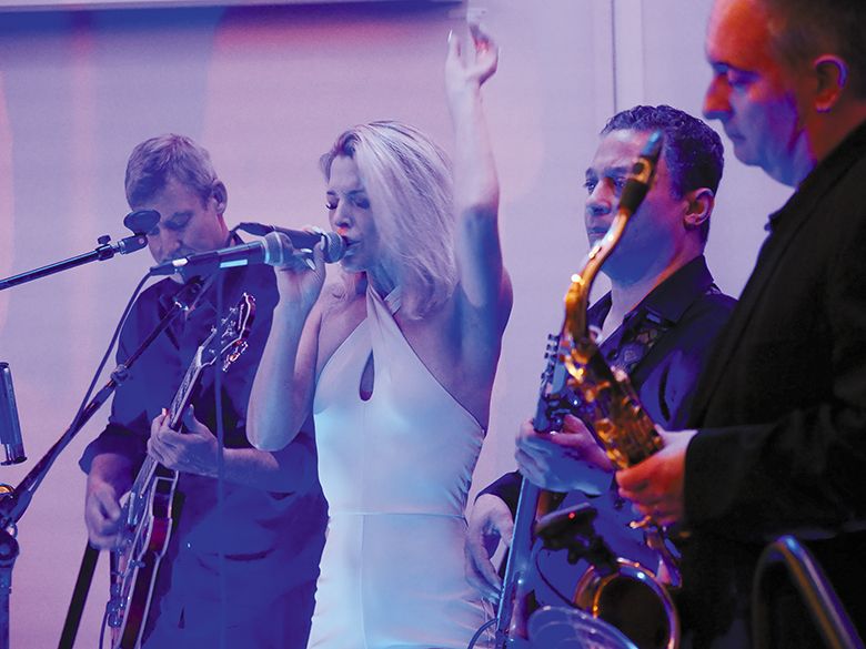 A live band playing at a previous Jefferson Public Radio Wine Tasting event. ## Photo provided by Jefferson Public Radio