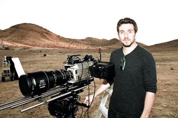 Ashland native Jackson Myers is shown in the California desert shooting high-speed photography of wine glasses and champagne bottles for the documentary “Somm.”