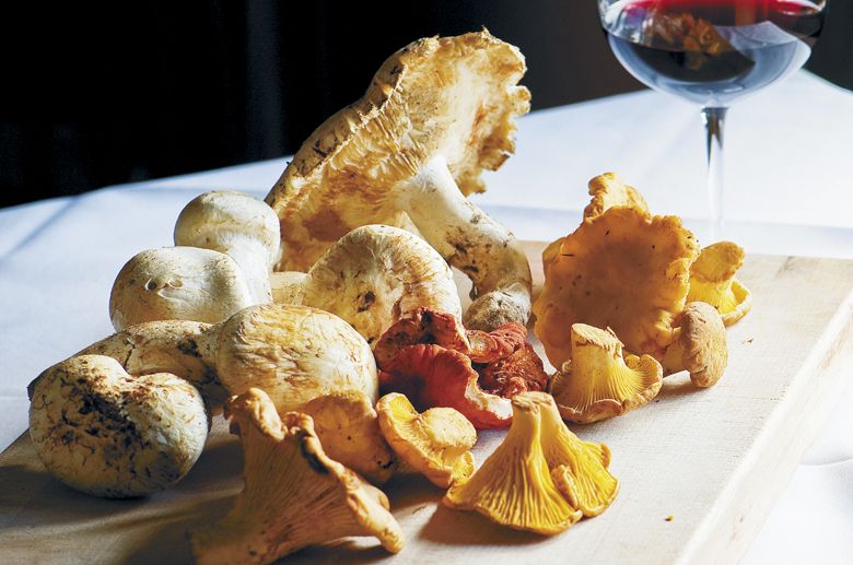 Mushrooms freshly foraged at The Joel Palmer House. ##Photo by Andrea Johnson