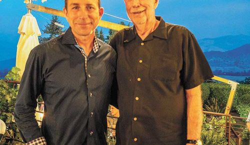 Second-generation winemaker Eric Weisinger standing with his father, John Weisinger, founder of Weisinger Family Winery. ##Photo provided by Weisinger Family Winery