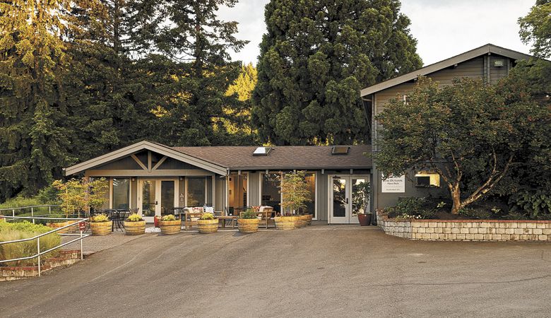 The Outlook at Knudsen Vineyards offers guests an opportunity to taste the latest vintages and learn the history of this iconic Oregon site. ##Photo by Kathryn Elsesser