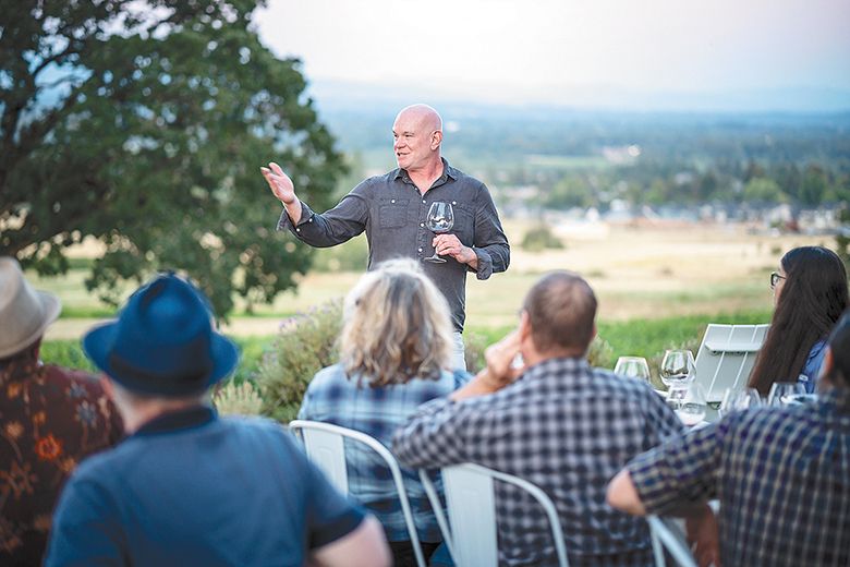Evesham Wood owner Erin Nuccio speaking to the crowd during the celebration. ## Photo by Alexander Fortson