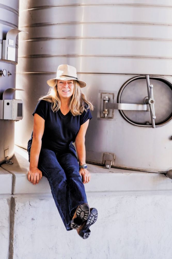 Linda Donovan, founder, owner and winemaker of Pallet Wine Co. and City Center Wine District.##Photo by Molly Bermea