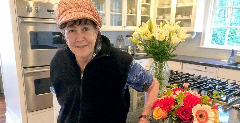 Lisa Shara Hall in her legendary kitchen early in her illness. ##Photo provided by Kirk Hall