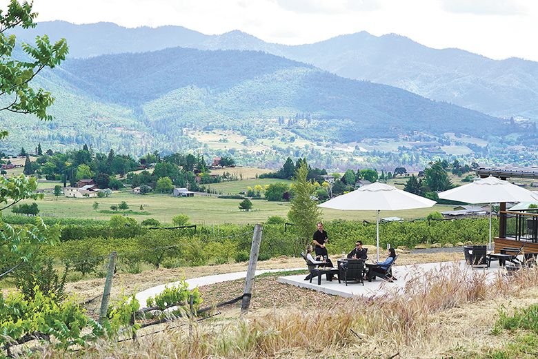 Patio and view at Long Walk Vineyard. ## Photo provided by Long Walk Vineyard
