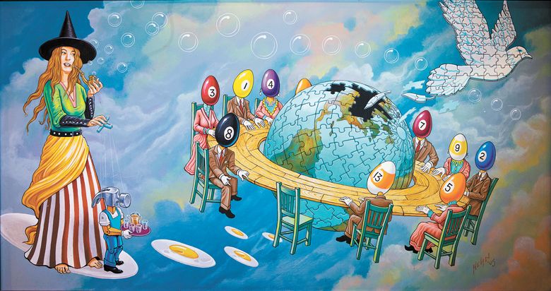 A mural of Ruby Witch and Hammerhead, artful characters associated with the McMenamins brand, serve a crowd of Eggheads. Artist Lyle Hehn’s style had a tremendous influence on the company-wide aesthetic.##Photo provided by McMenamins A mural of Ruby Witch and Hammerhead, artful characters associated with the McMenamins brand, serve a crowd of Eggheads. Artist Lyle Hehn’s style had a tremendous influence on the company-wide aesthetic.##Photo provided by McMenamins