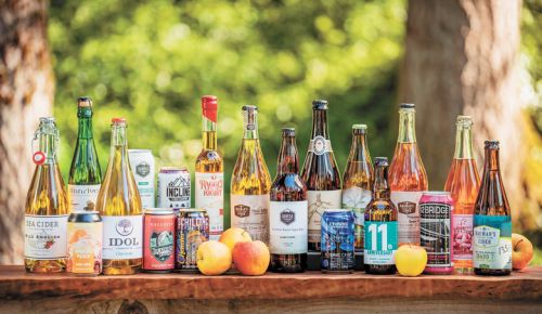 The winning collection of ciders.##Photo provided by Northwest Cider Association
