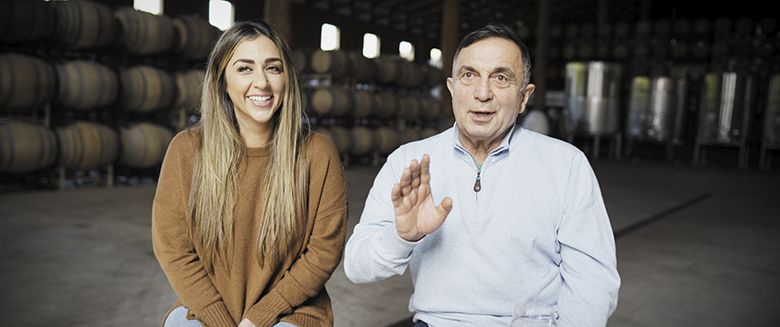 Second generation Maysara winemaker Naseem Momtazi with father, Moe. ##Photo Provided