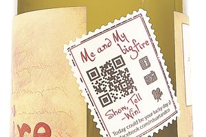 When you scan the QR code found on the postage stamp-like label, it will take you to a special page that contains the movie, plus other interactive features.