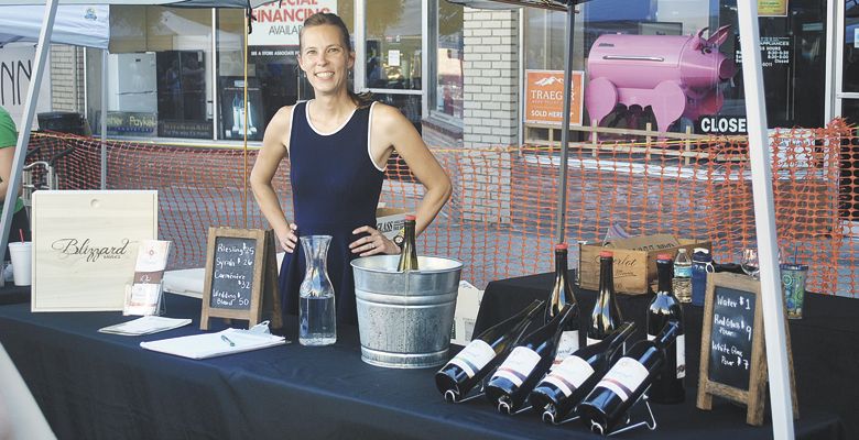 Dana Blizzard prepares to pour her namesake wine at Forest Grove Uncorked.