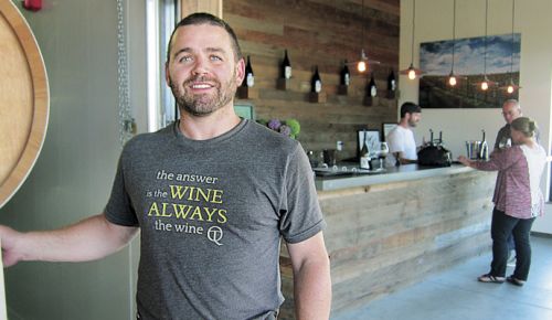 Cody Wright inside his new winery and tasting room. ##Photo Provided