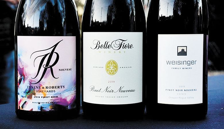 The wines
offered at the
event from the
three Ashland-area
wineries. ##Photo provided