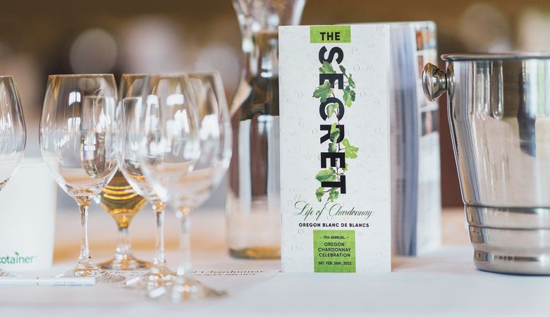 The program for the 2022 Oregon Chardonnay Celebration. ##Photo by Josh Chang