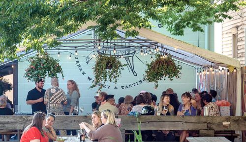 Oregon Wine LAB boasts patio space large enough to accommodate a thirsty crowd.