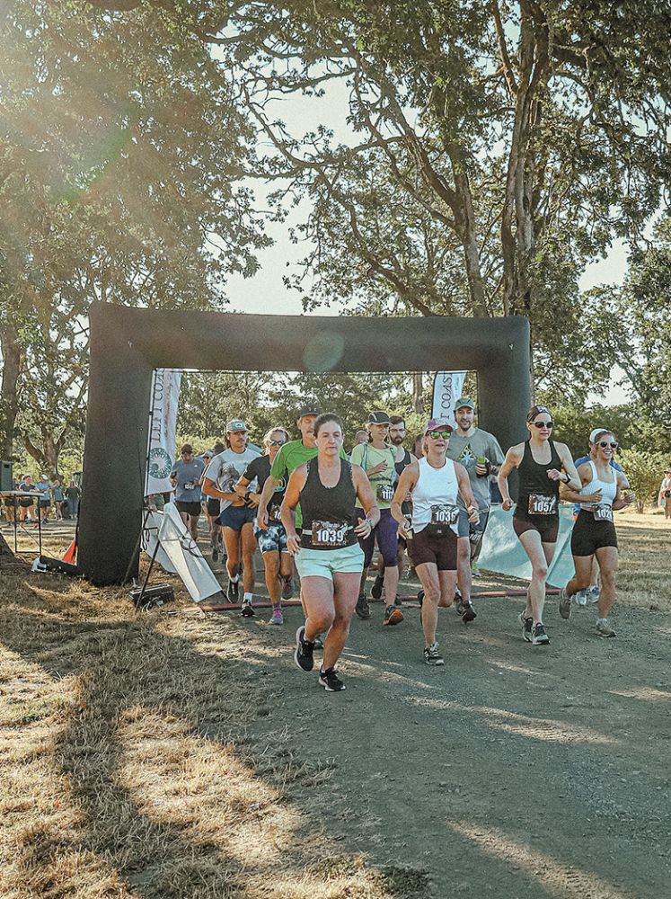 Runners as they participate in the Run for the Oaks, a fundraising effort held each August at Left Coast Estate. ##Photo provided by Left Coast Estate