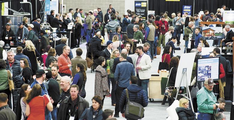 The trade show floor fills with members of the industry during a trade show break. ##Photos by Carolyn Wells-Kramer