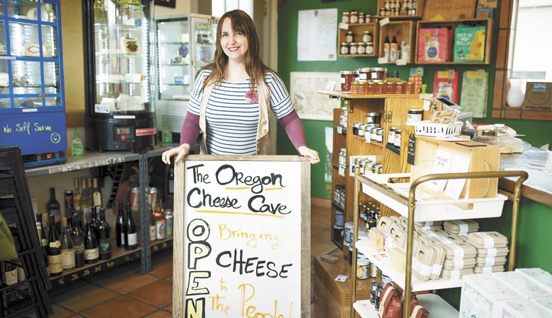 Mélodie Picard, owner of The Oregon Cheese Cave in Phoenix, Oregon. ##Photo by Jean-Francois Durand