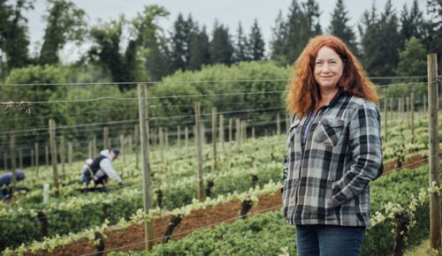 Jessica Cortell, Vitis Terra Vineyard Services. ##Photo by Kathryn Elsesser