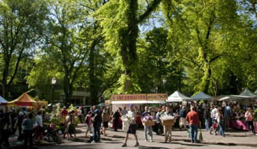 Portland Farmers Market at Portland State University is one of the biggest and best in the state.  Photo by Andrea Johnson.