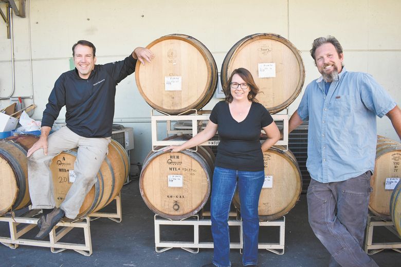 Barrel 42 co-founders (from left), Brian Gruber, Nichole Schulte and Herb Quady##Photo byMaureen Battistella