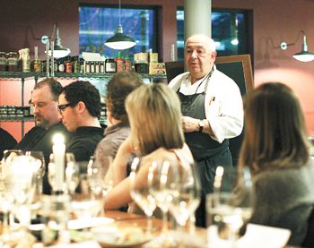 Milwaukie Kitchen & Wine hosts
Portland Food Adventures on March 15. Pascal
Sauton and guest chef Courtney Sproule of din
din Supper Club prepared the meal.  Photo by Katie Acheff