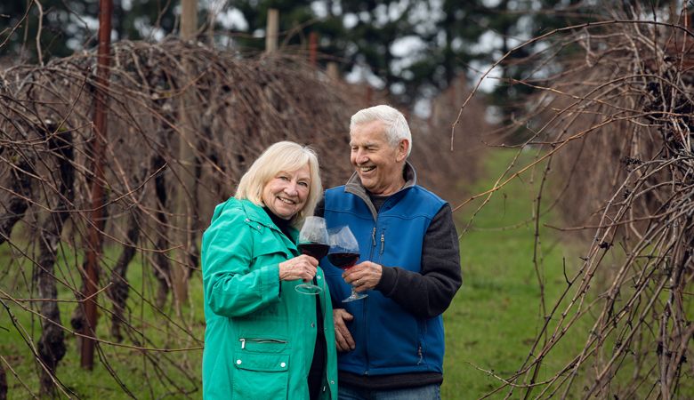 Danuta and Robin Pfeiffer of Pfeiffer Winery. ##Photo by Kathryn Elsesser