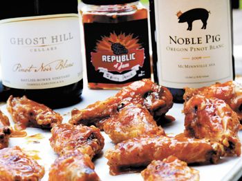 Spicy Peach Miso-Glazed Chicken Wings Spicy Peach Miso-Glazed Chicken Wings