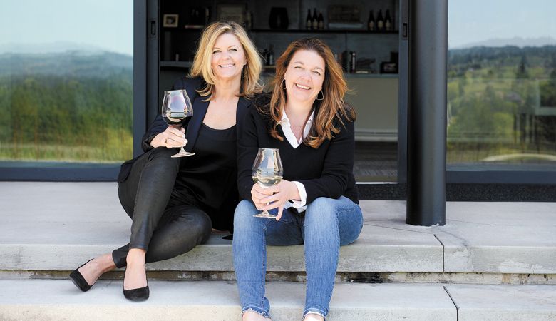 Anna Maria (left) and Luisa Ponzi at the tasting room/winery outside Sherwood. ##Photo provided