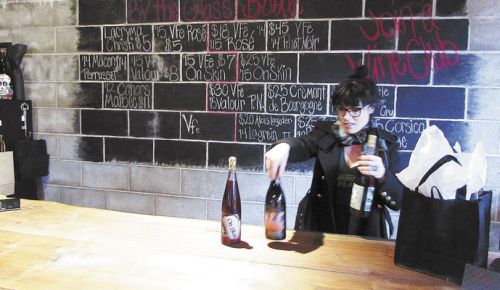 Winemaker/owner Natalie Bowman works the Vinum FeRus tasting room in McMinnville. ##Photo provided.