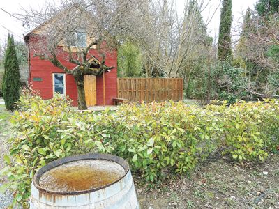 Last July, Dick and Pat Ellis bought and renovated the 100-year-old  Little Red House  and turned it into the Pebblestone Cellars tasting room.