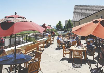 Guests enjoy on the main terrace at King Estate. Photo provided.