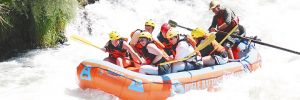 A group of rafters on the &ldquo;dip&rdquo; part of the adventure. ## Photo credit: Jade Bansen with Rogue Rafting Company