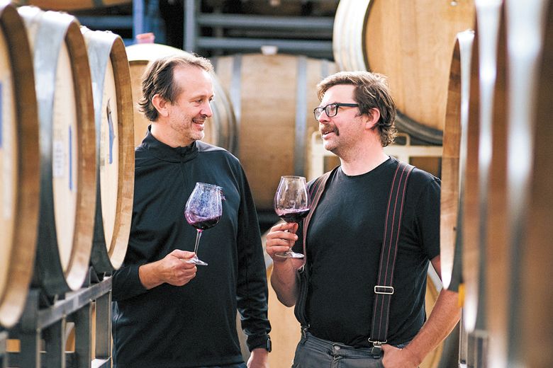 Silas Wines  co-owners and winemakers Alex Clark and Tony Markward.  ##Photo courtesy of SILAS WINES
