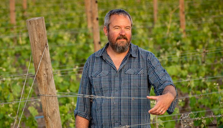 Winemaker Sean Boyd of Rotie Cellars. ##Photo by Kathryn Elsesser