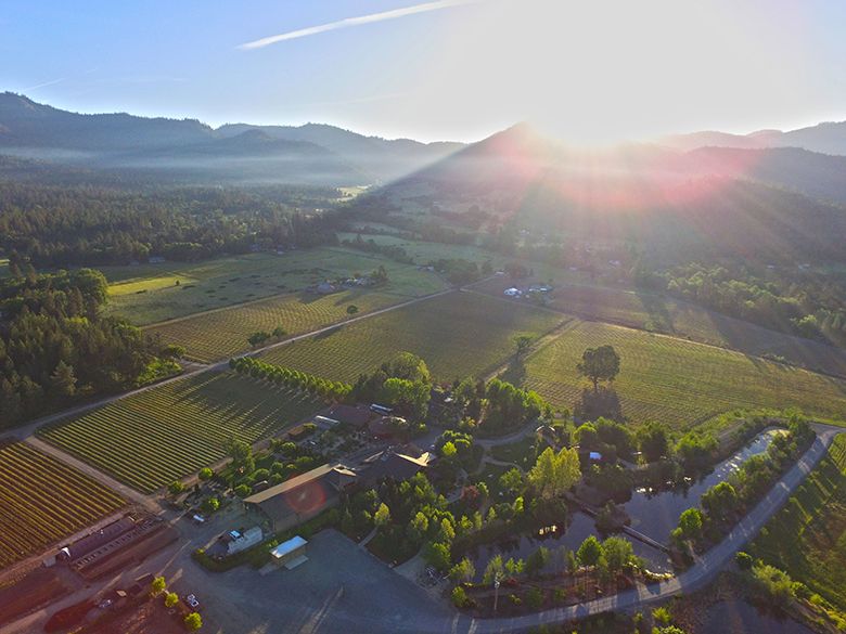 An aerial shot of Schmidt Family Vineyards. ## Photo by Jordan Brons