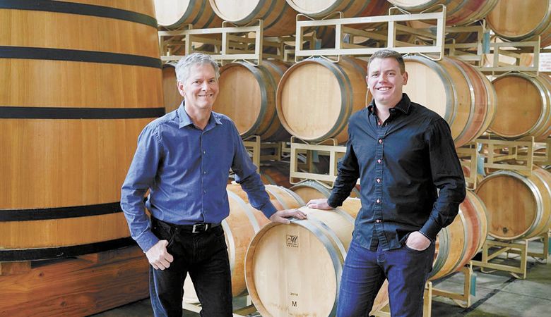 Seven Hills Winery founder Casey McClellan (left) and new head winemaker Bobby Richards.##Photo courtesy of Seven Hills