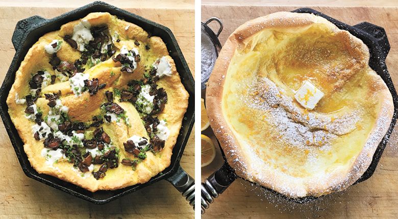 Dutch Babies, savory and sweet, from Abbey Road Farm innkeepers/chefs Sara Kundelius and Eric Bartle. ## Photo provided