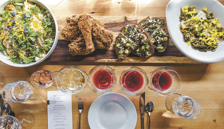 MSR Provisions reveals a spread of Soter-spiced fried chicken and delicious sides, including chicken liver toast. ##Photo by Michelle McSwain