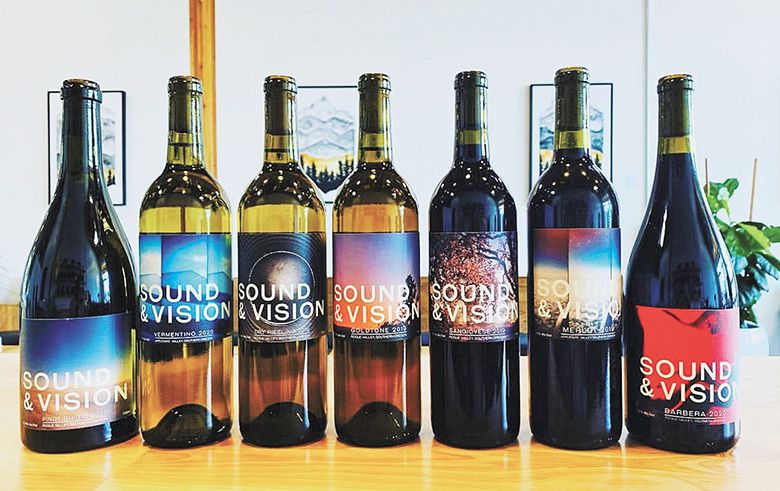 Lineup of Sound & Vision wines. ##Photo provided by Sound & Vision Wine Co. Lineup of Sound & Vision wines. ##Photo provided by Sound & Vision Wine Co.