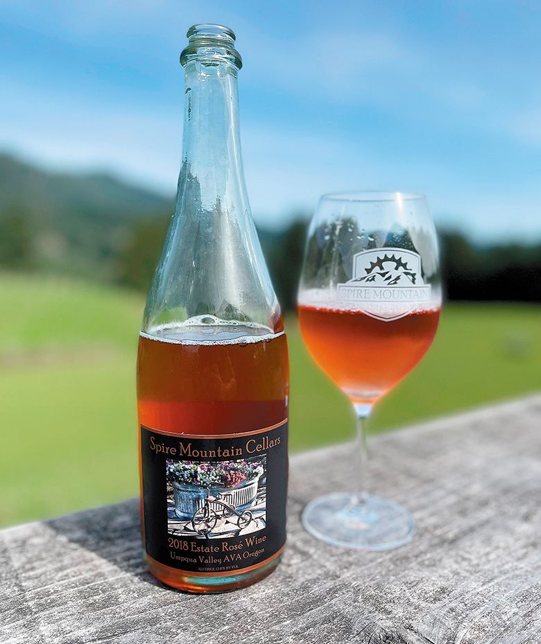 A bottle and glass of Spire Mountain Cellars’ rosé. ## Photo provided by Spire Mountain Cellars A bottle and glass of Spire Mountain Cellars’ rosé. ## Photo provided by Spire Mountain Cellars