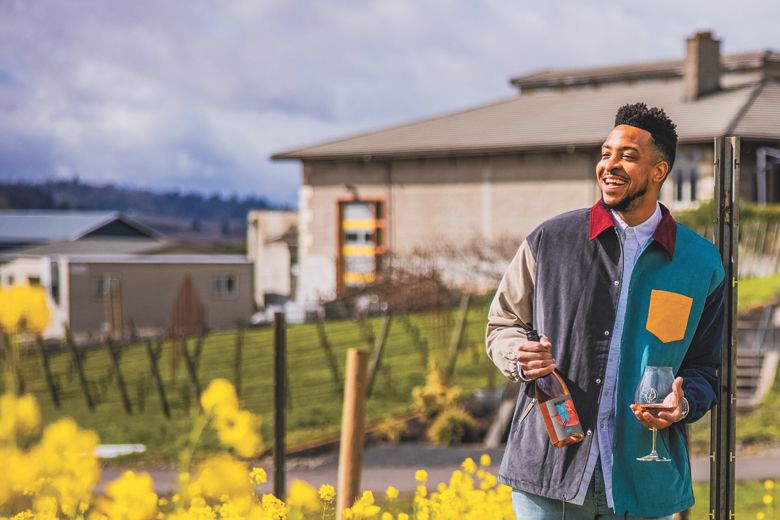 CJ McCollum of McCollum Heritage 91 standing in the vineyard##Photo provided By McCollum Heritage 91