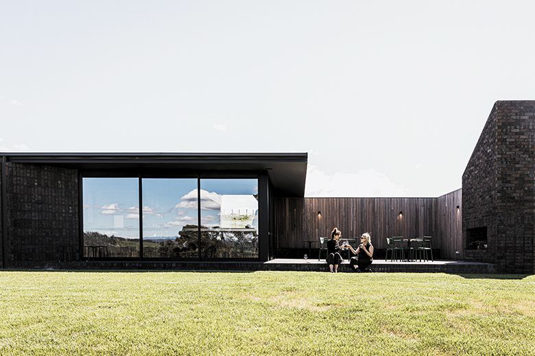 The wood-clad cellar door at Stoney Rise Wine Company in Northern Tasmania’s Tamar Valley. ##Photo Credit: Tourism Tasmania & Nat Mendham