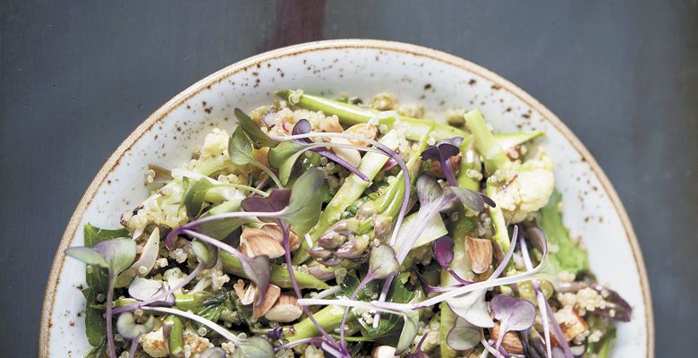 Asparagus, Cauliflower & Quinoa Salad ##Photo by Aubrie LeGault