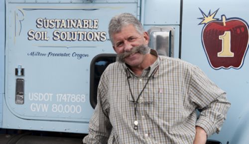 Rick Trumbull and his son, Travis, work with clients to
improve soil quality and encourage them to become stewards of the land.