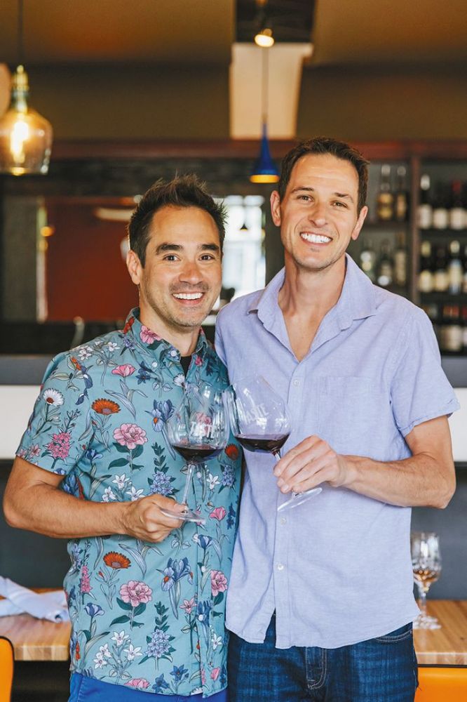 TASTE Wine Café owners Robbie Hanson and Jonathan Scrimenti. ## Photo provided by TASTE Wine Café