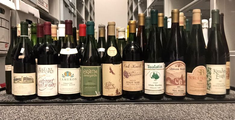 The 10 cases of wine were donated to Linfield College’s Oregon Wine Archive. ##Photo by Kerry McDaniel Boenisch