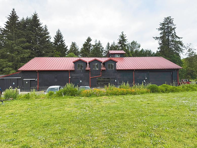Remy Wines&rsquo; winery production building was once a tractor barn. ## Photo by Neal D. Hulkower