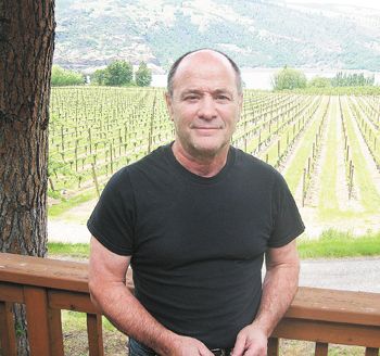 Tom Garnier put his emphasis on growing quality grapes at Garnier Vineyards, on the old Mayerdale Estate east of Mosier, Ore. Photo by Stuart Watson Tom Garnier put his emphasis on growing quality grapes at Garnier Vineyards, on the old Mayerdale Estate east of Mosier, Ore. Photo by Stuart Watson
