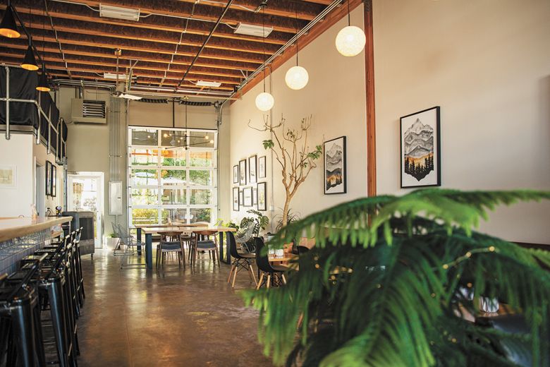 Catalyst Wine Collective has a hip, urban vibe and modern decor.